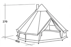Robens Klondike Tipi Tent 2023 -Vango Sales Store 130144 klondike drawing perspective 9