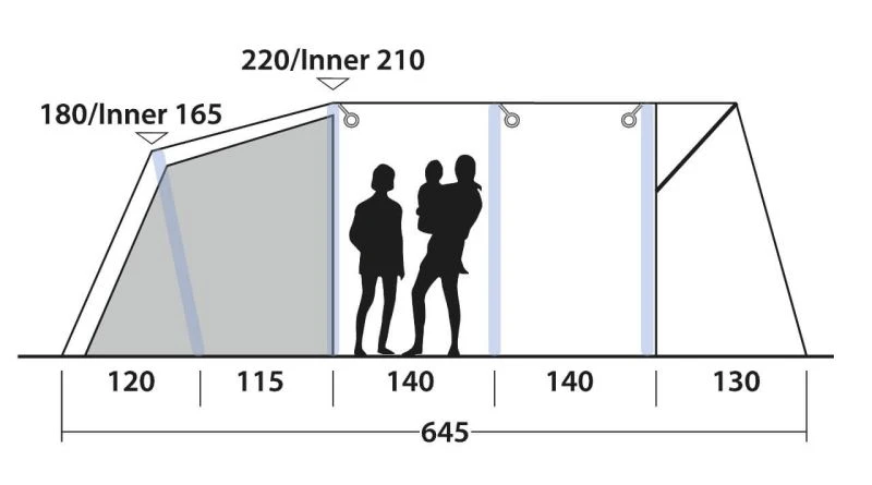 Outwell Avondale 6PA Tent 2022 5 Outwell Avondale 6PA Tent 2022 - Image 3