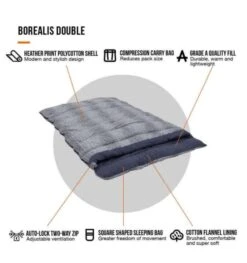 Vango Borealis Sleeping Bag - Double -Vango Sales Store borealis double 3 1 1