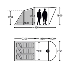 Vango Sales Store -Vango Sales Store brean 3 poled dimensions image