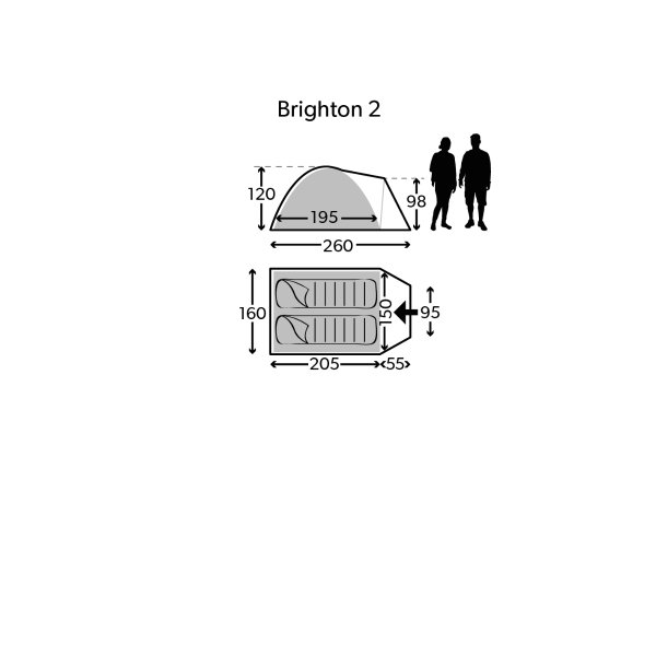Kampa Brighton 2 Tent 2023 4 Kampa Brighton 2 Tent 2023 - Image 2