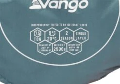 Vango Ember Double Sleeping Bag - Mineral Green -Vango Sales Store ember double image 2