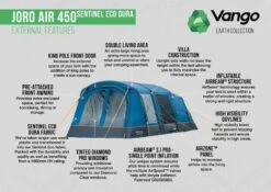 Vango Joro Air 450 Eco Dura Airbeam Tent 2023 (Incl. Footprint) -Vango Sales Store joro air 450 sed small