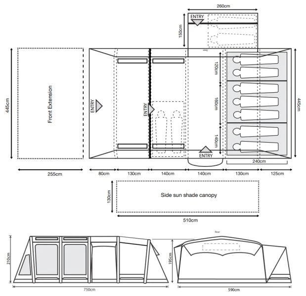 Outdoor Revolution Kalahari PC 7.0 Tent 2022 4 Outdoor Revolution Kalahari PC 7.0 Tent 2022 - Image 2