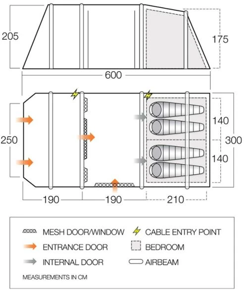 Vango Lismore Air 450 Airbeam Tent 2023 (Incl. Footprint) 4 Vango Lismore Air 450 Airbeam Tent 2023 (Incl. Footprint) - Image 2