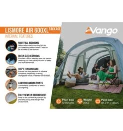 Vango Lismore Air 600XL Airbeam Tent 2023 (Incl. Footprint) -Vango Sales Store lismore air 600xl image 4