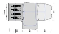 Outwell Airville 4SA Tent 2020 -Vango Sales Store outwell airville 4sa drawing floorplan 3