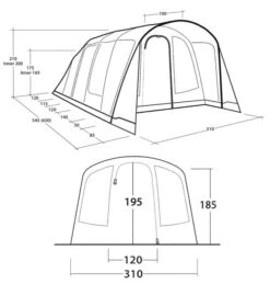 Outwell Moonhill 5 Air Tent 2024 -Vango Sales Store outwell moonhill 5 air dimensions image 2