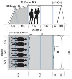 Outwell Moonhill 6 Air Tent 2024 -Vango Sales Store outwell moonhill 6 air dimensions image 1