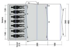 Outwell Sundale 7PA Tent 2023 16 Outwell Sundale 7PA Tent 2023 -Vango Sales Store outwell sundale 7pa tent 111188 drawing floorplan3
