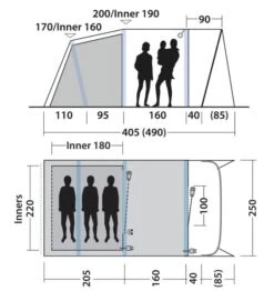 Vango Sales Store -Vango Sales Store outwell sunhill 3 air dimensions image 1