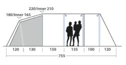 Outwell Wood Lake 6ATC Tent 2022 -Vango Sales Store outwell wood lake 6atc dimensions image 3