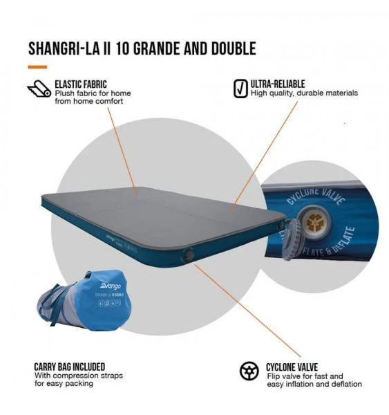 Vango Self Inflate Mat Shangri-La II 10cm - Grande 4 Vango Self Inflate Mat Shangri-La II 10cm - Grande - Image 2