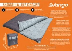 Vango Shangri-La Luxe Kingsize Sleeping Bag -Vango Sales Store shangri la luxe kingsize image 3