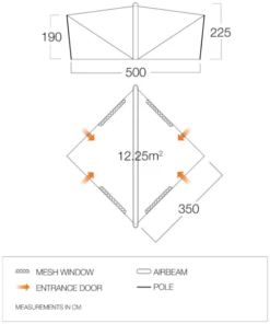 Vango Trigon Airhub 2023 -Vango Sales Store trigun airhub dimensions image